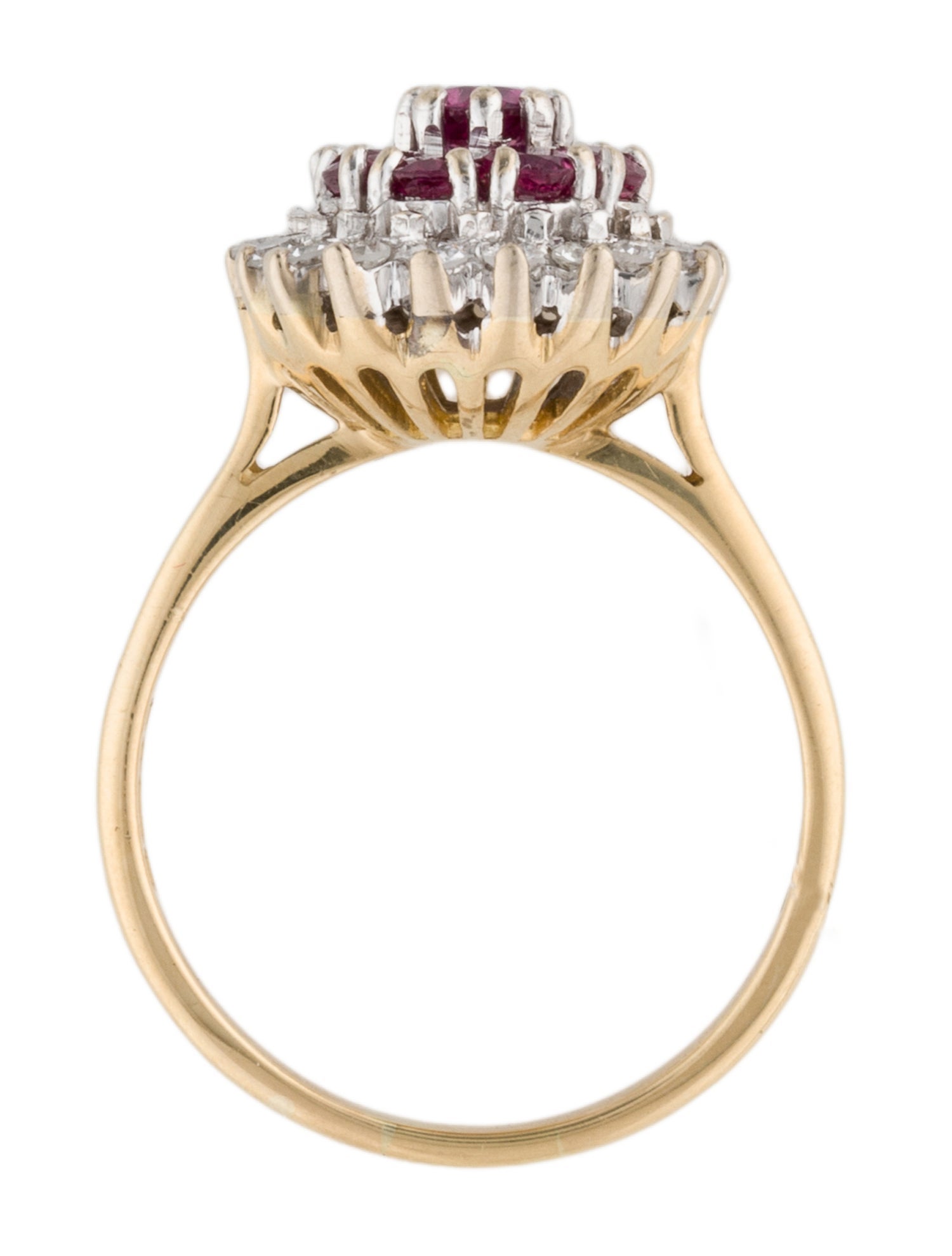 Ring 18K Ruby & Diamond Cocktail Ring